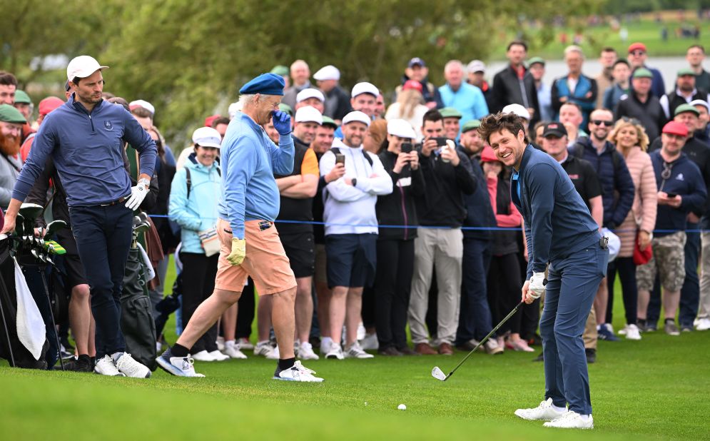 <strong>Niall Horan:</strong> There's only One Direction the ball is going when the Irish singer-songwriter is at the tee. A regular presence at DP World Tour events, the former boy band star is the <a href="https://www.cnn.com/2022/05/12/golf/brendan-lawlor-disability-golf-prince-harry-spt-spc-intl/index.html" target="_blank">founder</a> of the Modest! Golf Management agency.