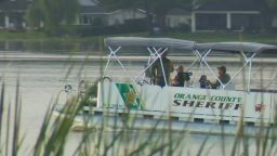 Orange County Sheriff deputies seen on Lake Fairview in Orlando, Florida.