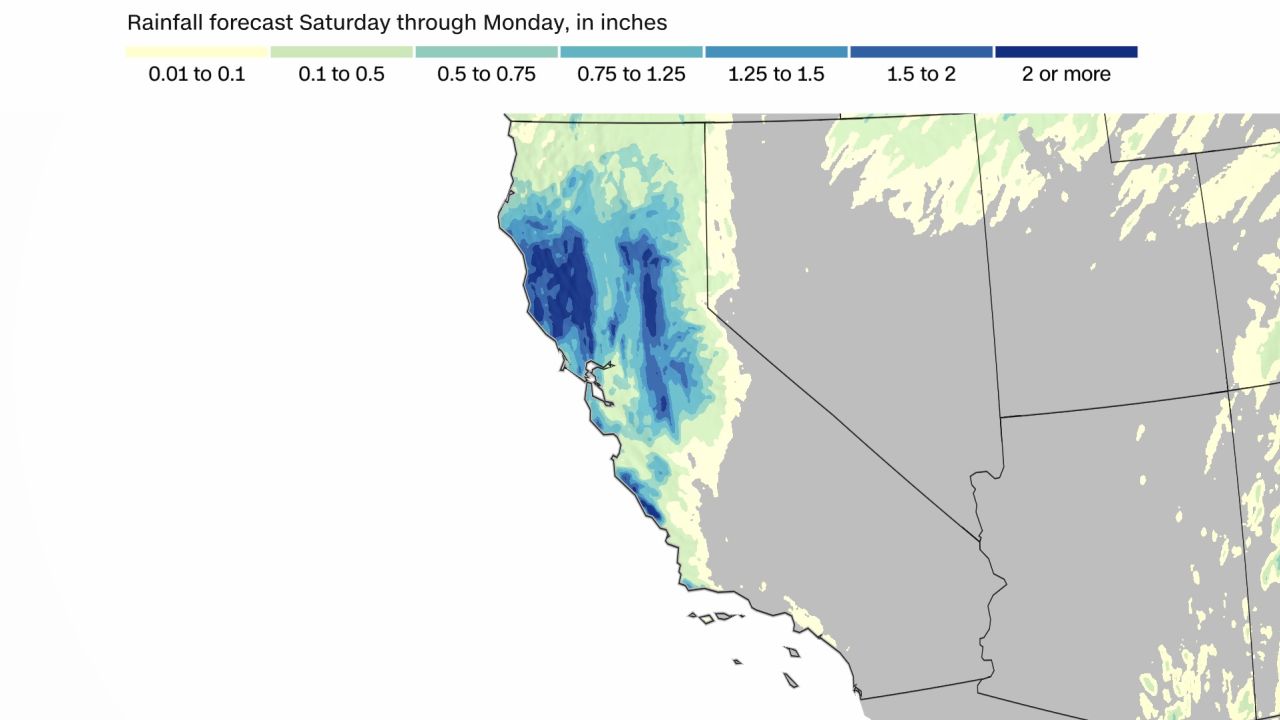 weather california rainfall saturday through monday 09172022