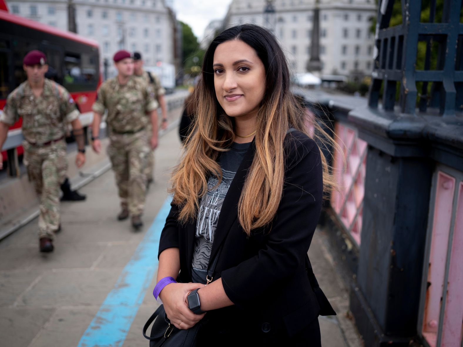 Farah said her husband is in the Household Cavalry. "We're an Army family," she said. "Our life has revolved around the Queen for the last 15 years, and I wanted to come and show my respects."