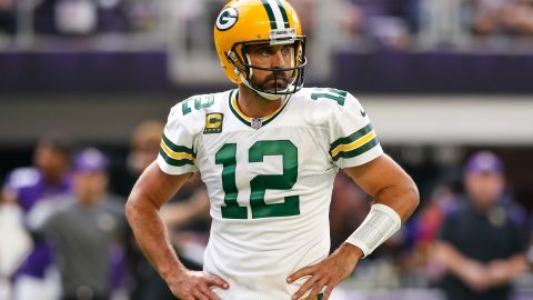 Aaron Rodgers in the second quarter against the Minnesota Vikings.