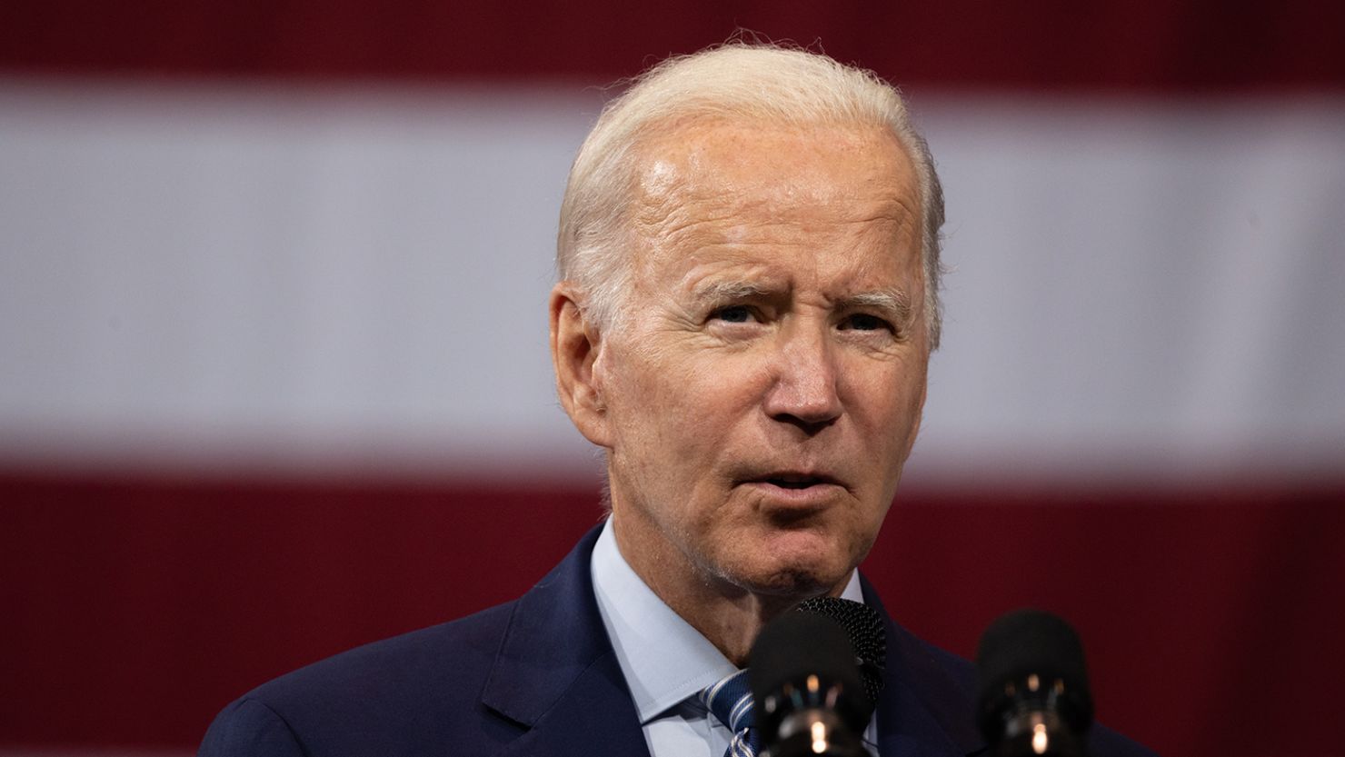 President Joe Biden speaks in Wilkes-Barre, Pennsylvania, on Tuesday, August 30, 2022. 