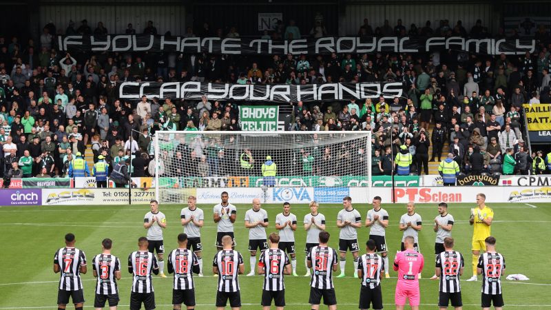 Celtic fans disrupt minute's applause for Queen Elizabeth II with