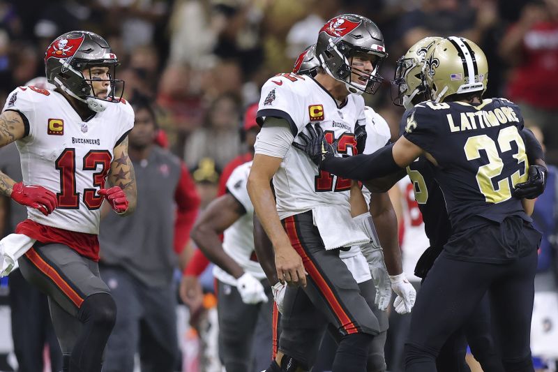 Buccaneers vs Saints: Tom Brady finally snaps seven-game losing streak to New Orleans but frustrations spill over in nervy match-up