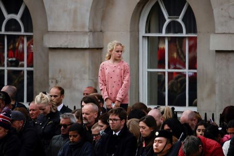 People in London observe <a href="https://www.cnn.com/uk/live-news/funeral-queen-elizabeth-intl-gbr/h_4fea4c9485090b4d7cc4d845b284bc66" target="_blank">two minutes of silence</a> along with others throughout the country.