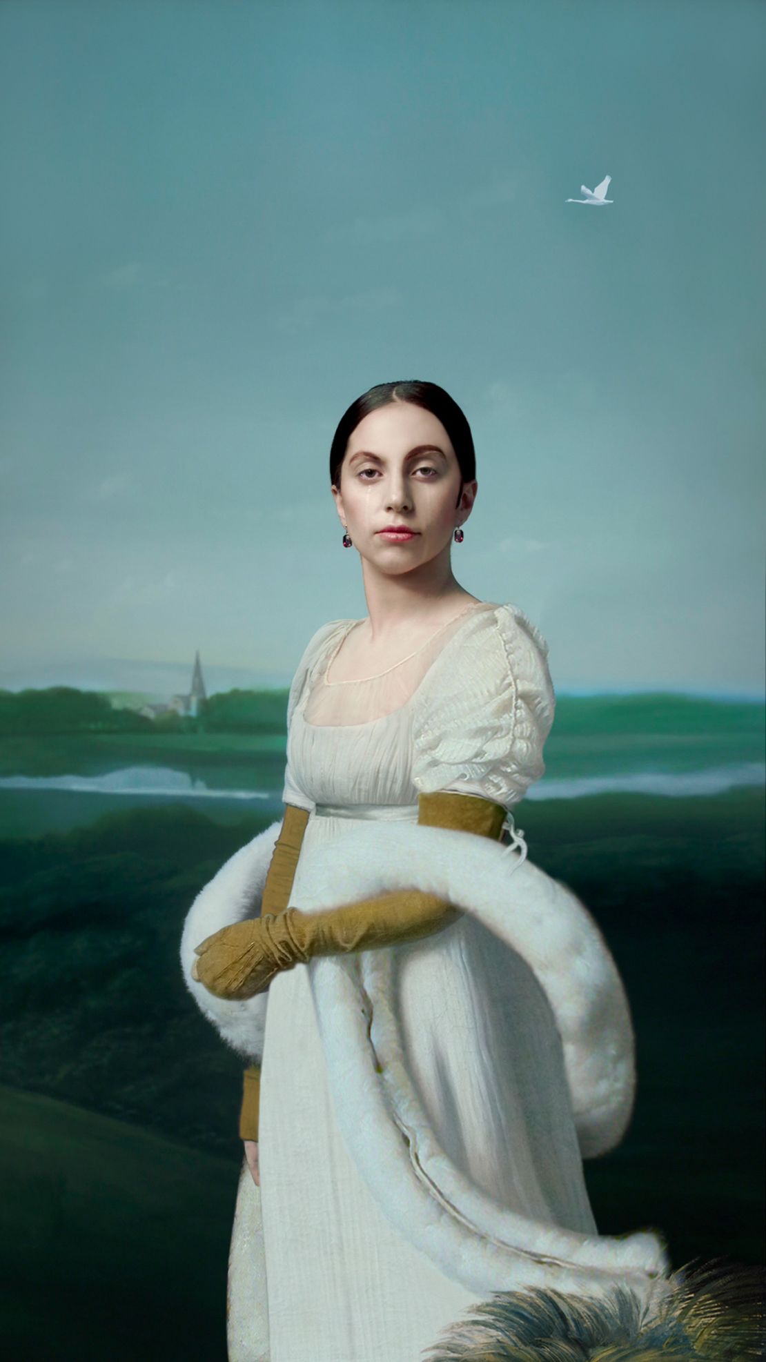 This portrait of Lady Gaga premiered at the Louvre Museum in Paris in 2013.