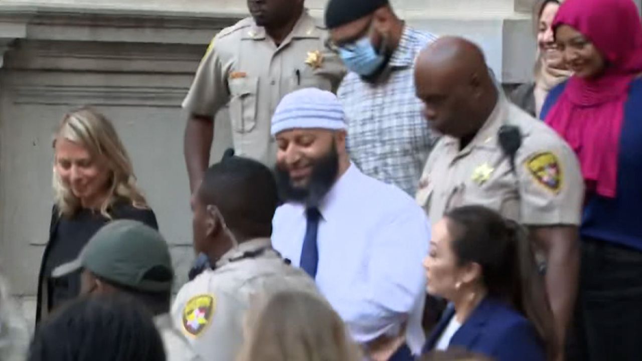Adnan Syed leaves court Monday after a judge vacated his conviction in the slaying of his ex-girlfriend. Syed has long maintained he is innocent.