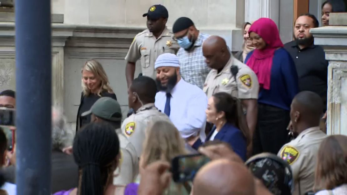 Adnan Syed leaves court Monday after a judge vacated his conviction in the slaying of his ex-girlfriend. Syed has long maintained he is innocent.