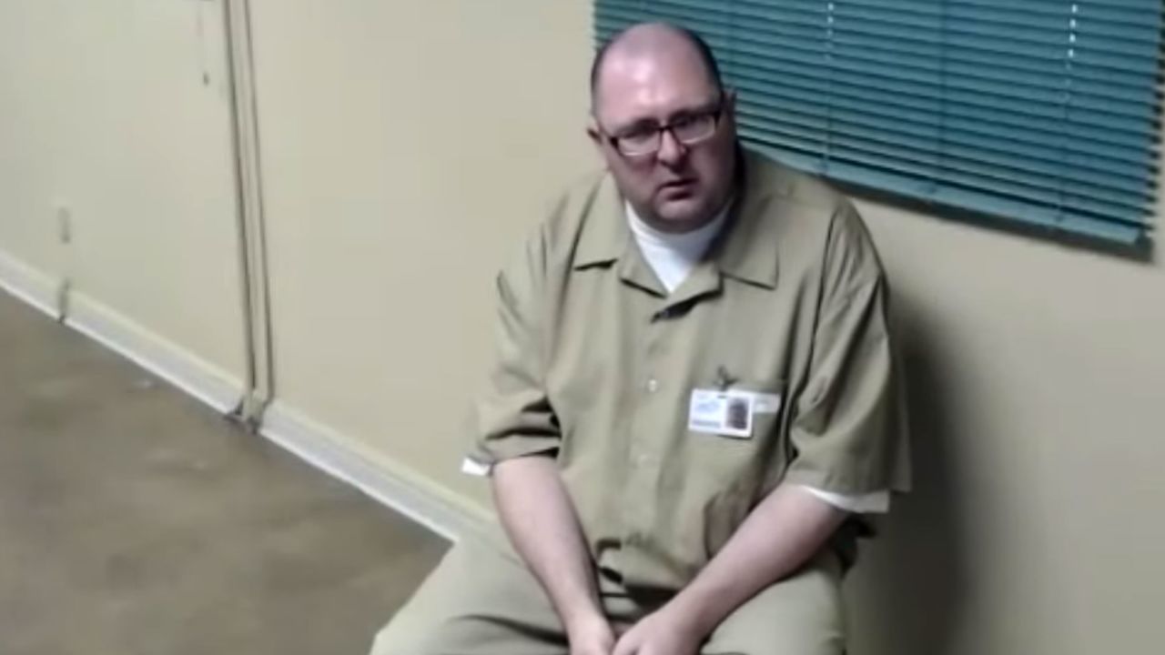 Michael Carneal answered questions from a member of the Kentucky Parole Board on Tuesday.
