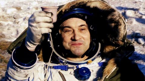 Russian cosmonaut Valery Polyakov spent a record 437 days in space in one flight.