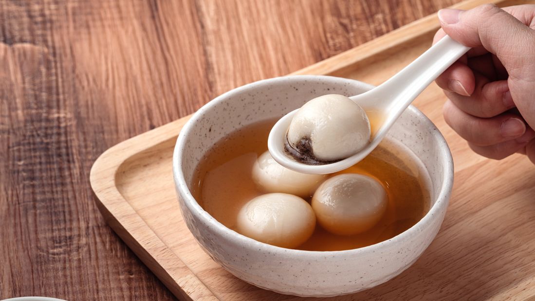 <strong>Sweet rice balls: </strong>Ningbo is one of the best places to sample these round, mochi-like dessert balls, called <em>tangyuan</em>. The soft, pillowy exterior is made with sticky rice while the filling is made of black sesame, sugar and lard. 