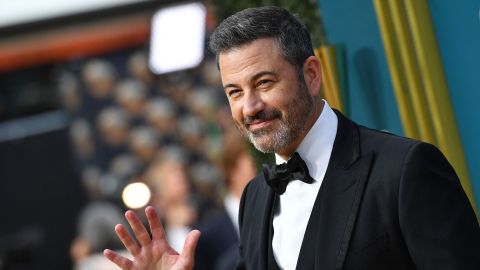 Talk show host Jimmy Kimmel arrives for the 74th Emmy Awards at the Microsoft Theater in Los Angeles, California, on September 12, 2022. He extended his ABC contract for three more years.