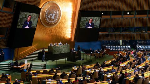 Gustavo Petro, President of Colombia, addresses the 77th league   of the General Assembly astatine  United Nations headquarters, Tuesday, Sept. 20, 2022. 