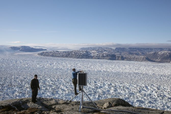 Helheim, named after the realm of the dead in Norse mythology, is another of Greenland's great glaciers. It stands at more than <a href="index.php?page=&url=https%3A%2F%2Fedition.cnn.com%2F2019%2F08%2F19%2Fweather%2Fgreenland-nasa-climate-battle-intl%2Findex.html" target="_blank">four miles wide</a> and is roughly the height of the Statue of Liberty. Together with Kangerlussuaq and Jakobshavn Isbrae, it holds enough ice to raise sea level by four feet, according to a 2020 study published in the journal <a href="index.php?page=&url=https%3A%2F%2Fwww.nature.com%2Farticles%2Fs41467-020-19580-5" target="_blank" target="_blank">Nature Communications</a>. 