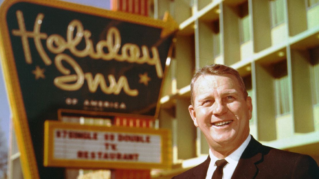 Kemmons Wilson, Holiday Inn founder, is pictured in 1960 outside a Memphis, Tennessee Holiday Inn. 