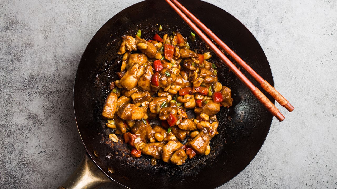 <strong>Kungpao chicken: </strong>One of the most famous Chinese dishes, Kungpao chicken is made by stir-frying diced chicken pieces with scallions, ginger, peppercorns, chili and deep-fried peanuts. 