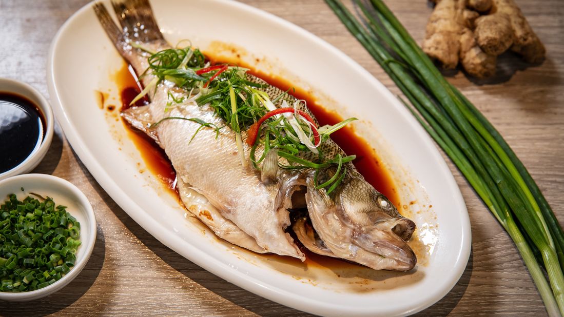 <strong>Steamed fish: </strong>It may look simple, but steamed fish is a difficult art to master. The number of minutes -- or seconds -- you should steam a fish is dictated by the type and size of a fish, as well as the strength of your own stove. Cantonese steamed fish is usually served in some sweetened soy sauce and scallions.