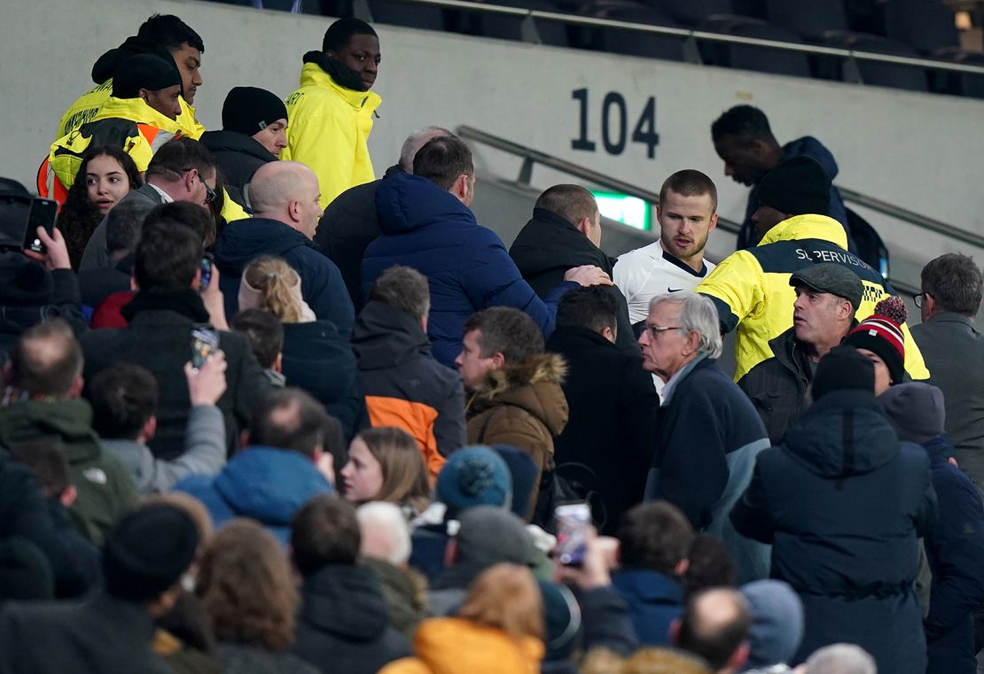 Eric Dier confronted a supporter in the stands in 2020.