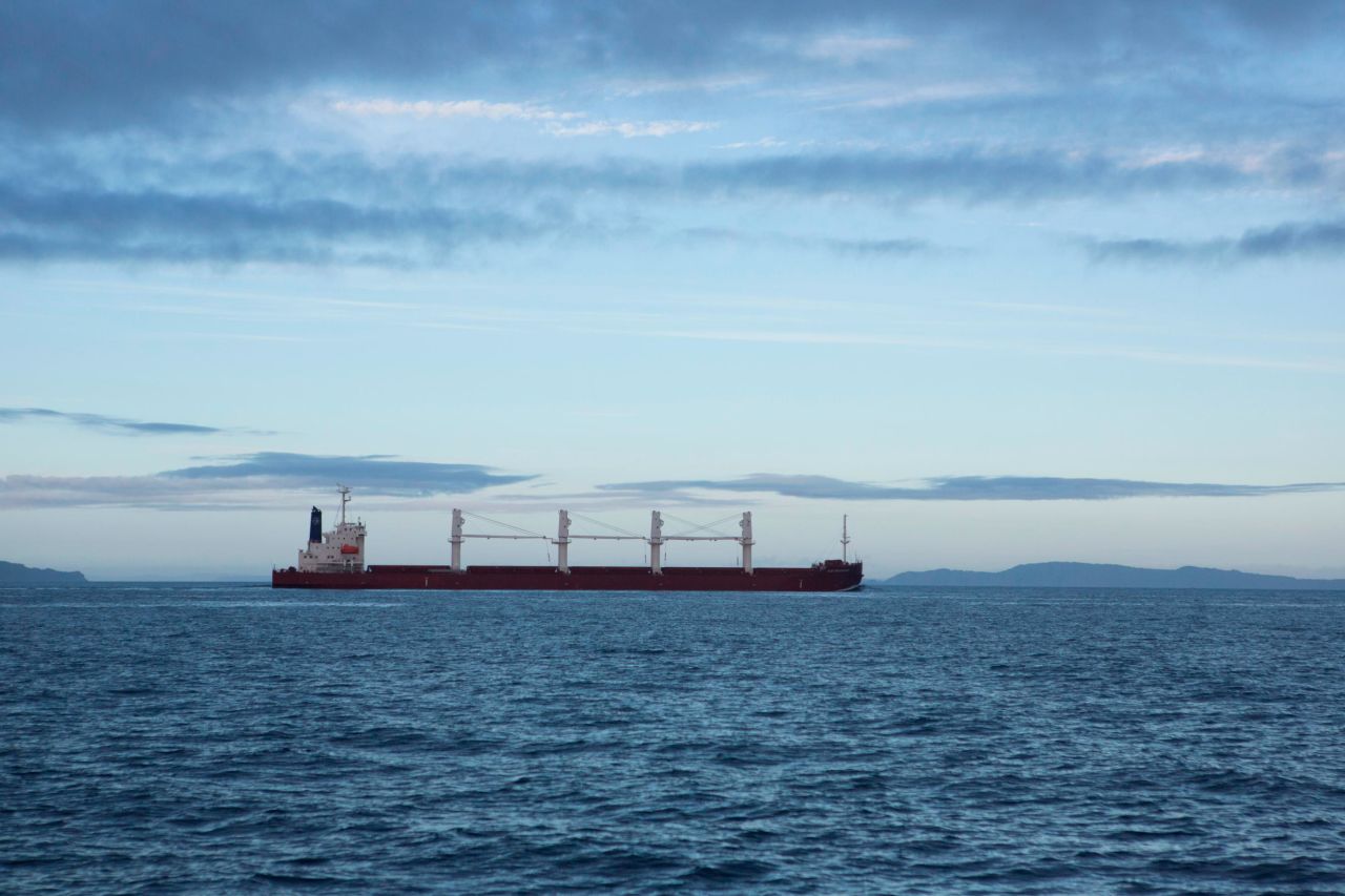 But it's also a busy shipping channel, with both industrial and small-scale fishing boats. Many are linked to the area's salmon-farming industry.