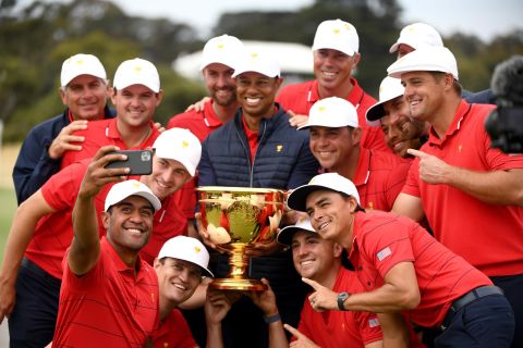 After playing captain Tiger Woods inspired his side to a dramatic fightback victory in 2019, Team USA will be targeting a ninth straight Presidents Cup victory at Quail Hollow Club, Charlotte, this week. <strong>Scroll through the gallery to look back at the previous 13 editions of the biennial event.</strong>