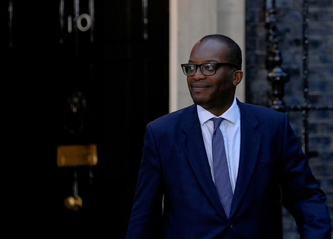 British Chancellor of the Exchequer Kwasi Kwarteng walks outside Number 10 Downing Street, in London, Britain September 6, 2022. 
