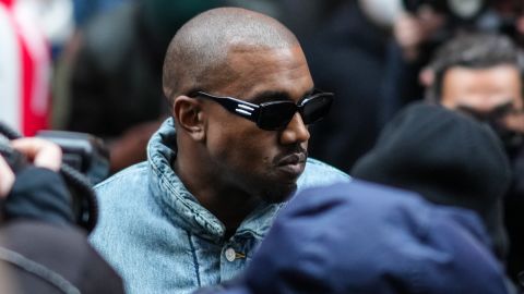 Ye is seen, extracurricular  Kenzo, during Paris Fashion Week successful  January.