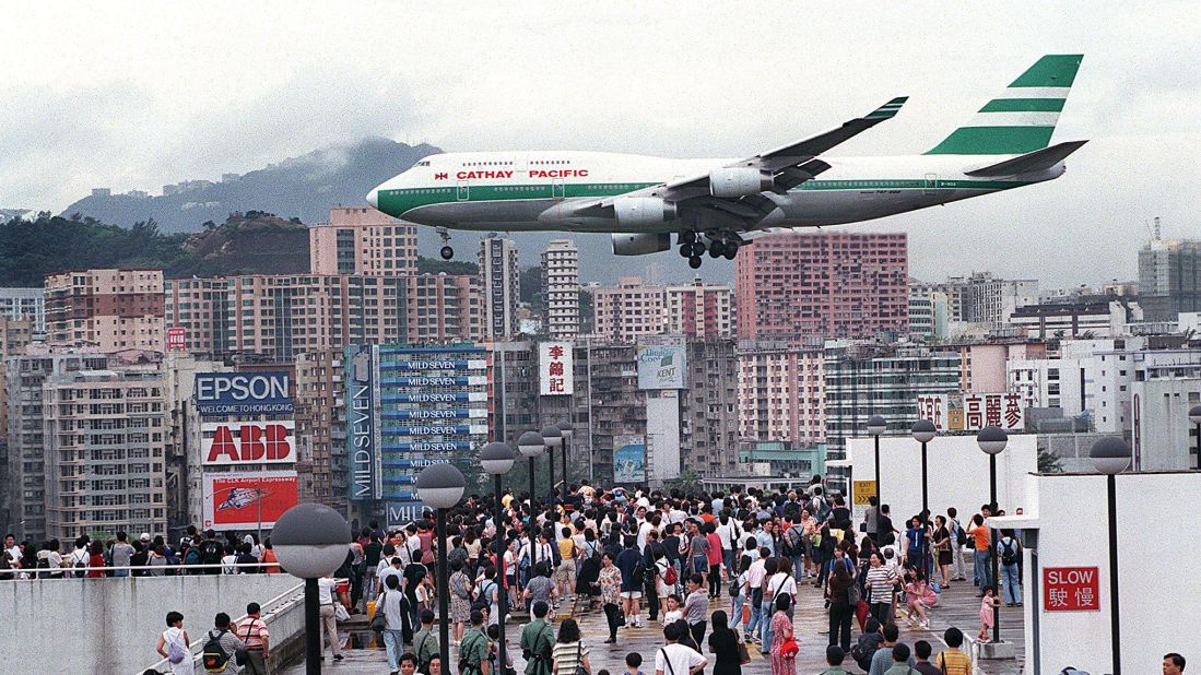 <strong>Kai Tak International Airport, Hong Kong -- </strong>With a runway that protruded into the sea, Kai Tak International Airport in Hong Kong once had one of the most arresting approaches in the world. It was shuttered in 1998 when Chek Lap Kok took over as Hong Kong's main airport.  