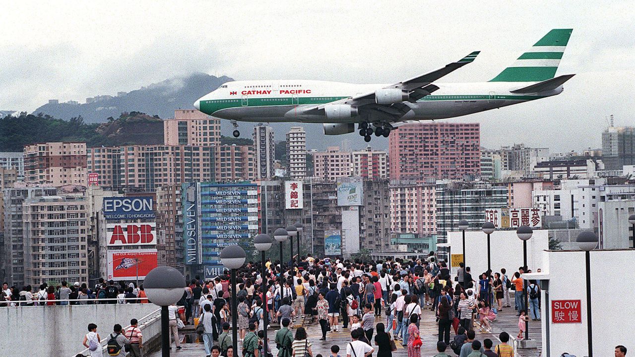 <strong>Kai Tak International Airport, Hong Kong -- </strong>With a runway that protruded into the sea, Kai Tak International Airport in Hong Kong once had one of the most arresting approaches in the world. It was shuttered in 1998 when Chek Lap Kok took over as Hong Kong's main airport.  