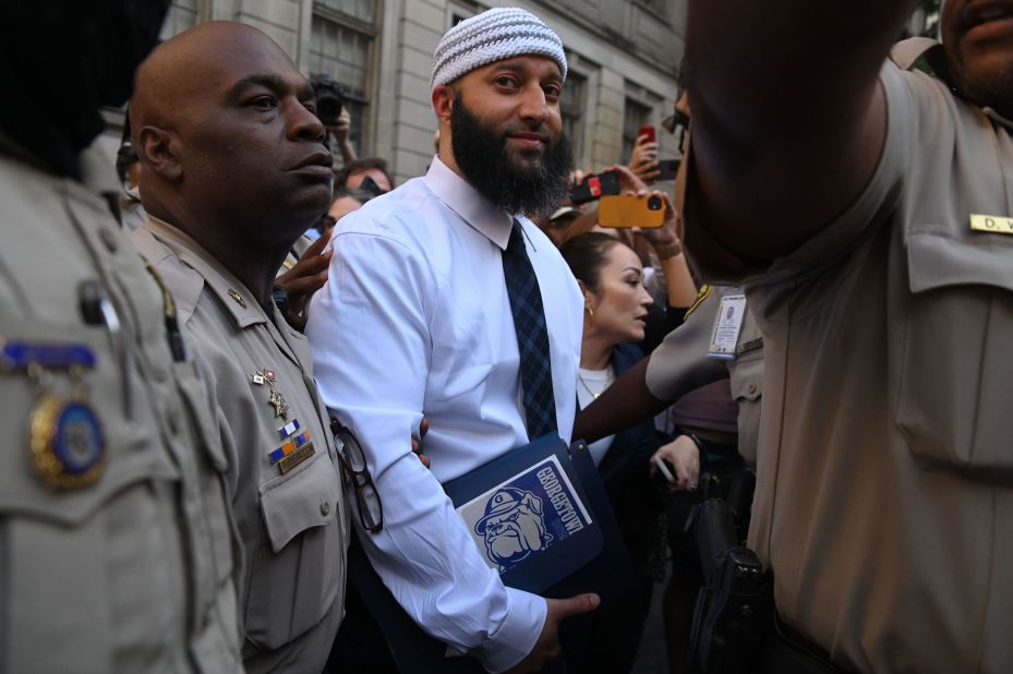 Adnan Syed leaves the courthouse after being <a href="https://www.cnn.com/2022/09/19/us/adnan-syed-conviction-vacate/index.html" target="_blank">released from prison</a> in Baltimore on Monday, September 19. A judge had approved a motion by prosecutors to vacate the murder conviction of Syed, the subject of the first season of the popular "Serial" podcast. Syed, who has maintained he is innocent in the 1999 slaying of his ex-girlfriend, had been serving a life sentence. Prosecutors have 30 days to decide whether to pursue a new trial, and they are waiting for DNA analysis that they are trying to expedite to determine whether Adnan's case is dismissed or the case is set for trial.