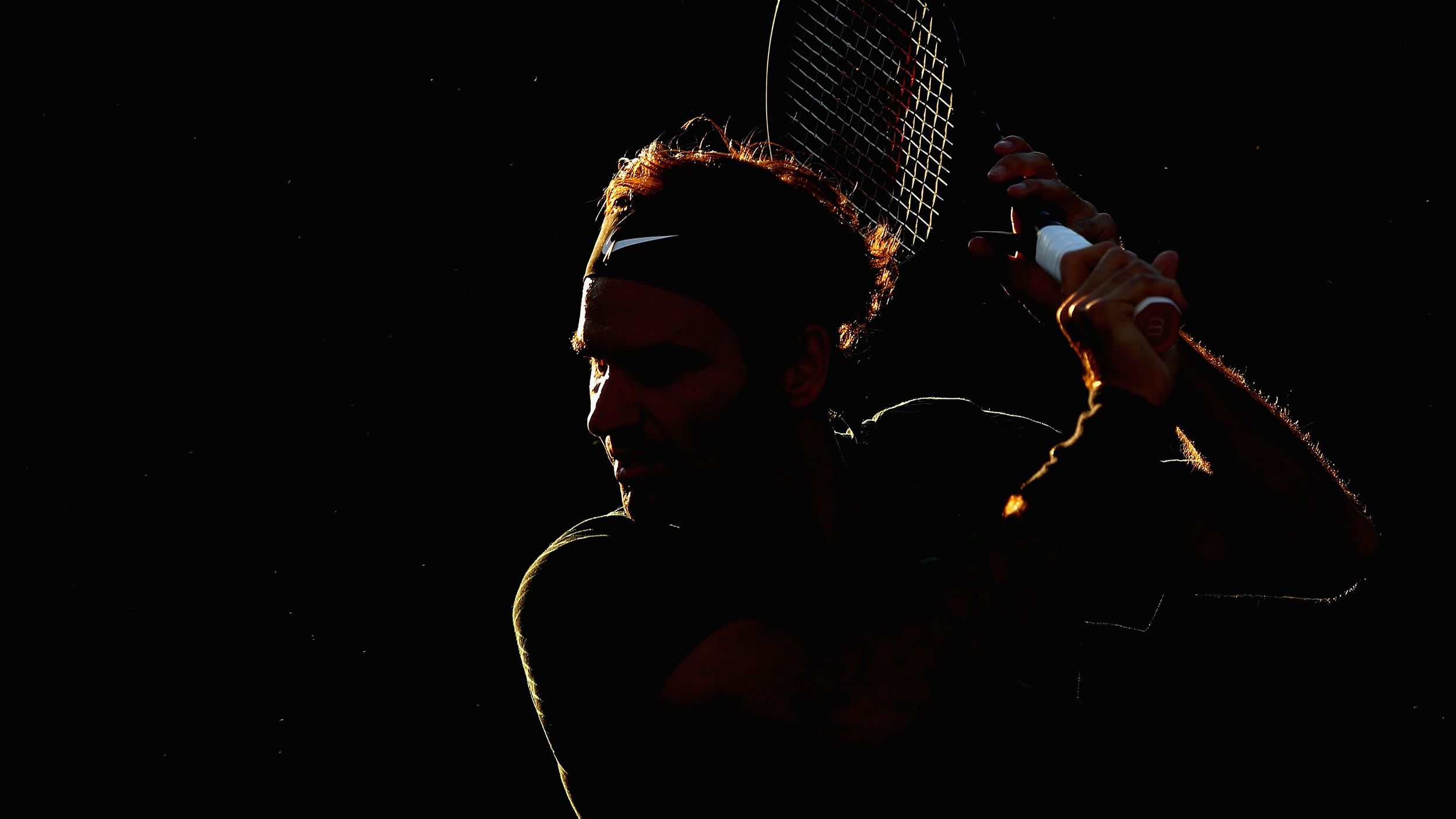 Federer practices in Indian Wells, California, in 2017.