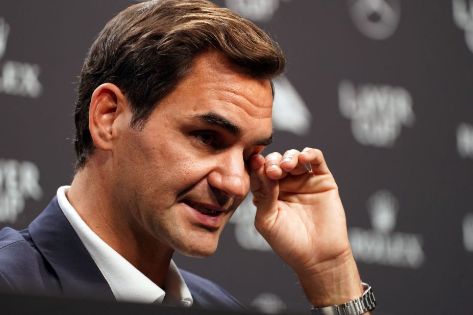 Federer announced this month that his appearance at the Laver Cup would be the last match of his professional career.