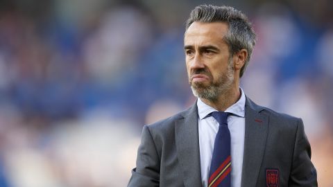 Jorge Vilda, técnico da Espanha, antes das quartas de final da Euro 2022 Feminina da UEFA entre Inglaterra e Espanha em 20 de julho.
