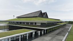 Banyuwangi International Airport, Blimbingsari, East Java. The roof is divided in two sections to distinguish the departure and arrival halls. Mario Wibowo/Aga Khan Trust for Culture