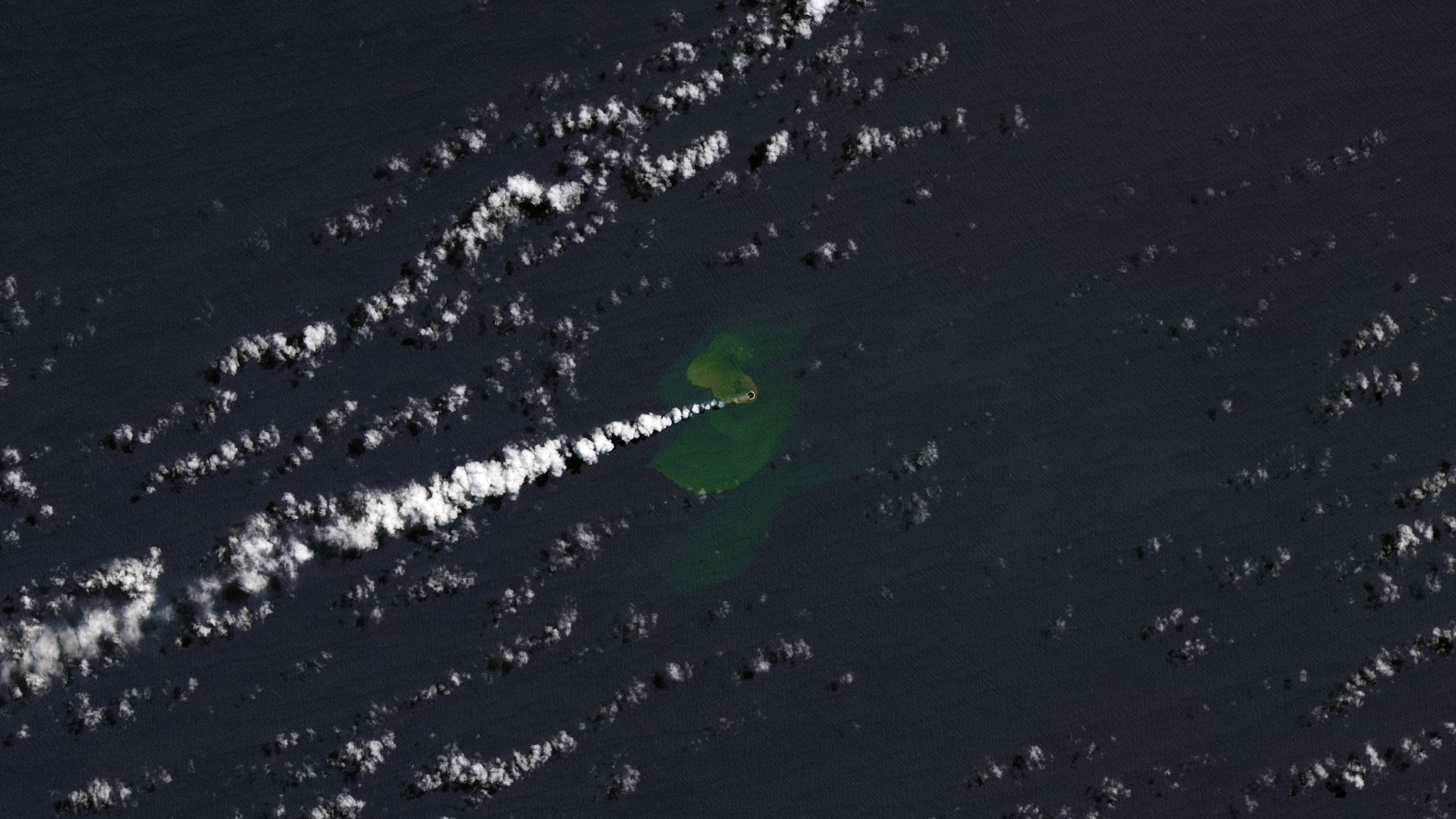 The tiny island appeared in central Tongo after an underwater volcano erupted earlier this month.