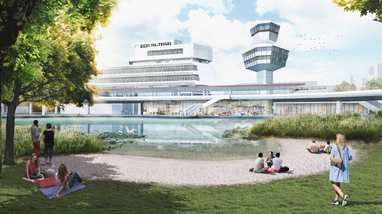 A rendering showing part of a massive renovation planned for the former Berlin-Tegel Airport. The $7.9 billion project will include a residential smart city with approximately 5,000 homes, a university campus and an innovation hub for businesses. Construction is underway with completion scheduled for the end of the 2030s. It's far from the only airport to find a new use. <strong><em>Scroll through the gallery to learn more.</em></strong>