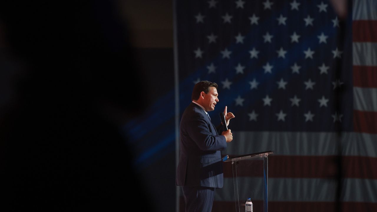 Florida Gov. Ron DeSantis speaks at the Turning Point USA Student Action Summit in Tampa on July 22, 2022.