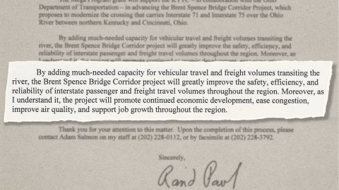 A passage from a letter from Sen. Rand Paul from May to Transportation Secretary Pete Buttigieg.