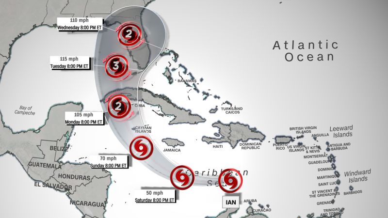 Tropical Storm Ian strengthens in the Caribbean and tracks toward Florida | CNN