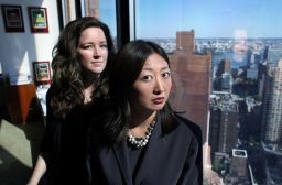 H. Cristina Chen-Oster, right, and Shana Orlich at their lawyers office, in New York, Sept. 15, 2010. 