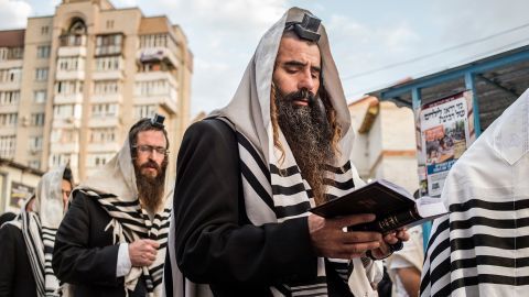 Over 40,000 pilgrims from 12 countries arrived in Uman, Ukraine, to celebrate Rosh Hashanah in September 2022, 2017. Followers of the Breslov Hasidic movement come to Uman every year to pray at the grave of the movement's founder, Reb Nachman, a great-grandson of the founder of Hasidic Judaism.