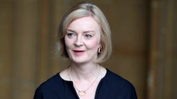 Britain's Prime Minister Liz Truss leaves Westminster Hall, in the Palace of Westminster, where the House of Commons and the House of Lords met to express their condolences in London, Monday, Sept. 12, 2022. 