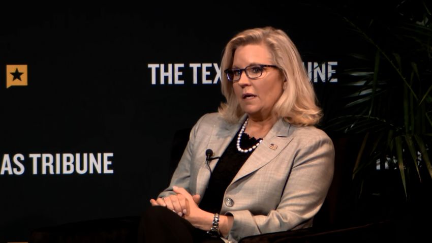 GOP Rep. Liz Cheney said at the Texas Tribune festival that if former President Donald Trump becomes the Republican party's nominee for president in 2024, she will not remain a Republican.  (CNN)