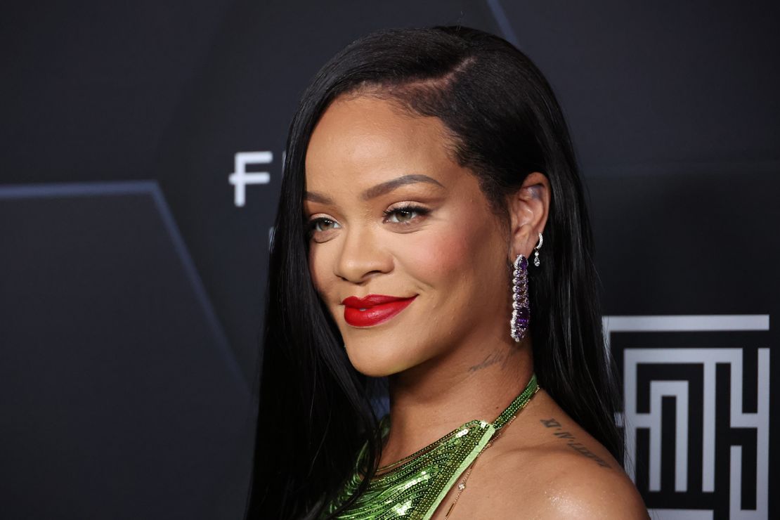 Rihanna attends a Fenty Beauty event on February 11, 2022 in Los Angeles, California.