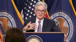 U.S. Federal Reserve Board Chairman Jerome Powell holds a news conference after Federal Reserve raised its target interest rate by three-quarters of a percentage point in Washington, U.S., September 21, 2022. 