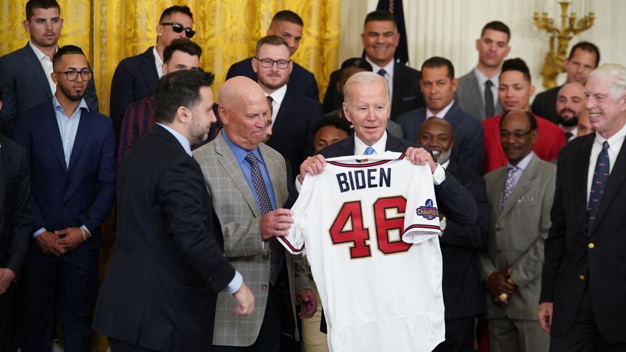 Biden welcomes World Series champion Atlanta Braves to the White House