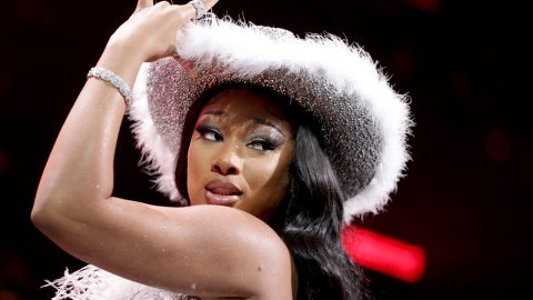 Megan Thee Stallion performs during iHeartRadio Hot 99.5's Jingle Ball 2021 at Capital One Arena on December 14, 2021, in Washington, DC.