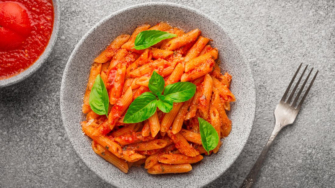 <strong>Penne all'arrabbiata, Italy:</strong> This classic Roman pasta dish's name gives you an idea of what to expect. "Arrabbiata" means "angry" in Italian. And <em>penne all'arrabbiata</em> pairs the relatively plain penne pasta with fiery flavors from the sauce.