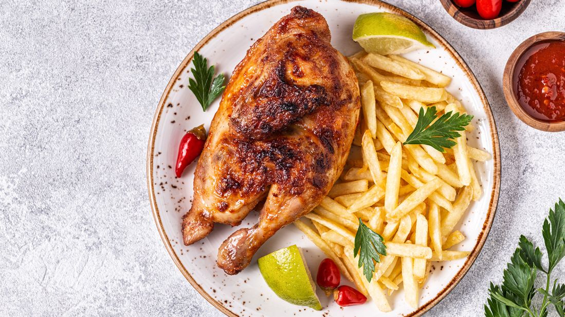 <strong>Piri-piri chicken, Mozambique and Angola: </strong>The Portuguese introduced this spicy dish, also known as <em>peri-peri </em>chicken, into Angola and Mozambique as far back as the 15th century, when they mixed African chiles with European ingredients.