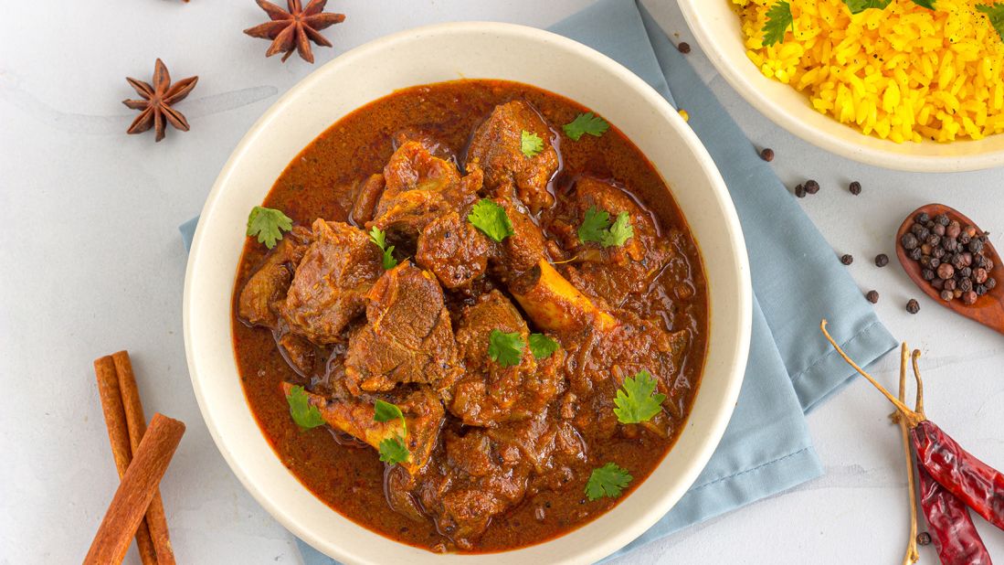 <strong>Vindaloo, India: </strong>Ghost pepper flakes and Scotch bonnet peppers are among the ingredients giving some versions of this dish its scorching taste. But in Goa, you can still find versions leaning on milder spices such as cinnamon and cardamom. 