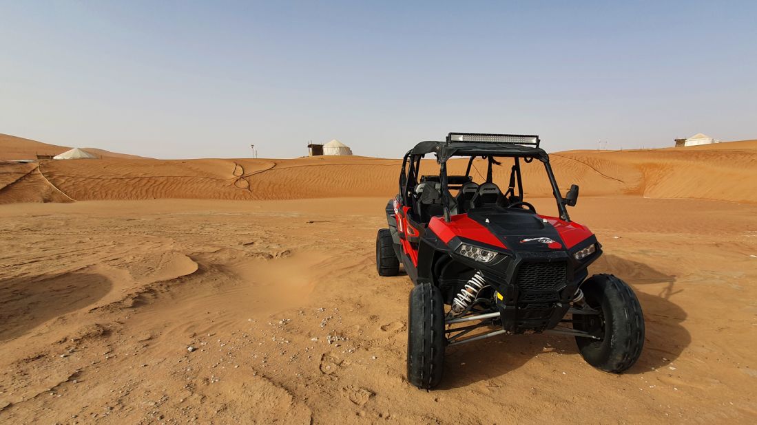<strong>Dune buggy:</strong> One of the highlights of a stay at Liwa Nights is a thrill ride in a dune buggy. 